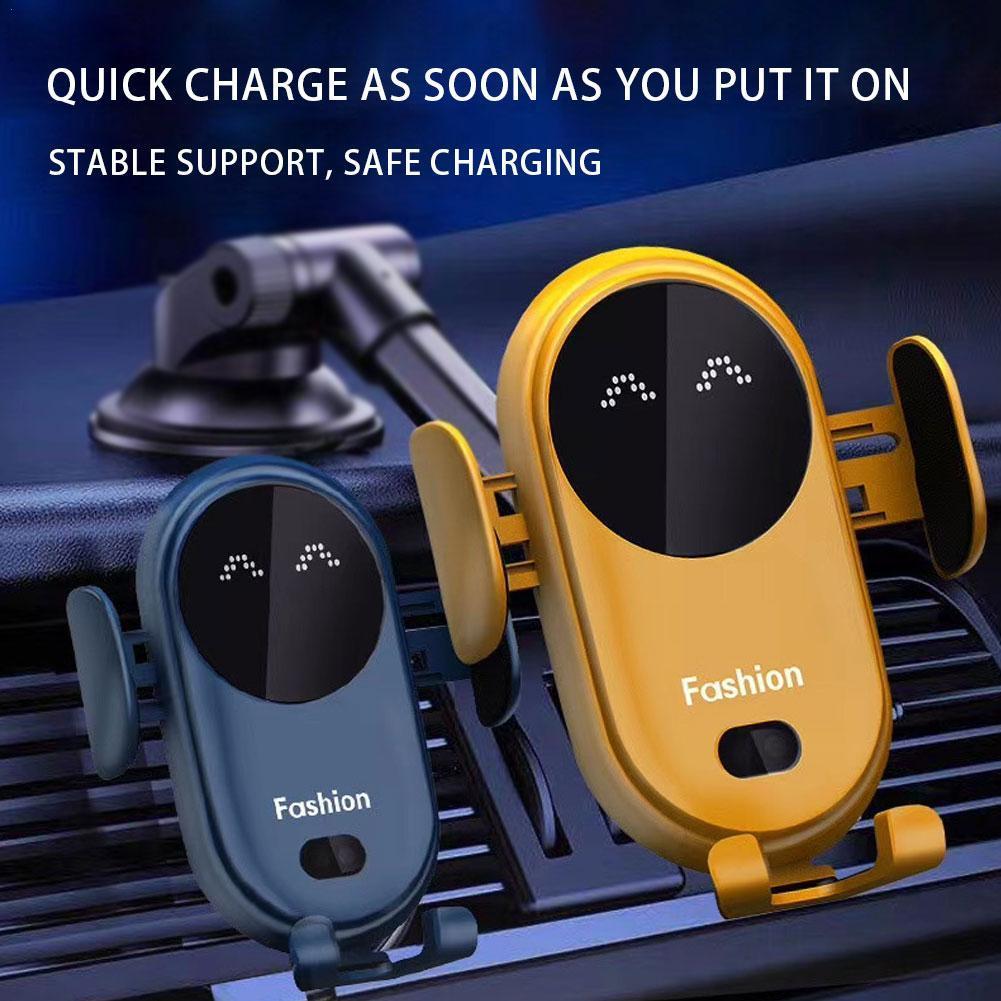 Support voiture à serrage auto et charge sans fil