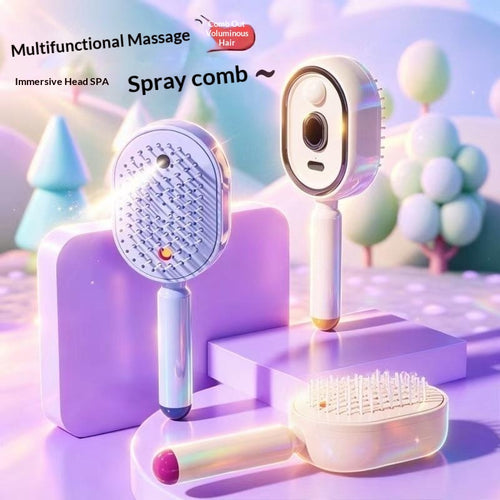 Brosse de massage du cuir chevelu à brume