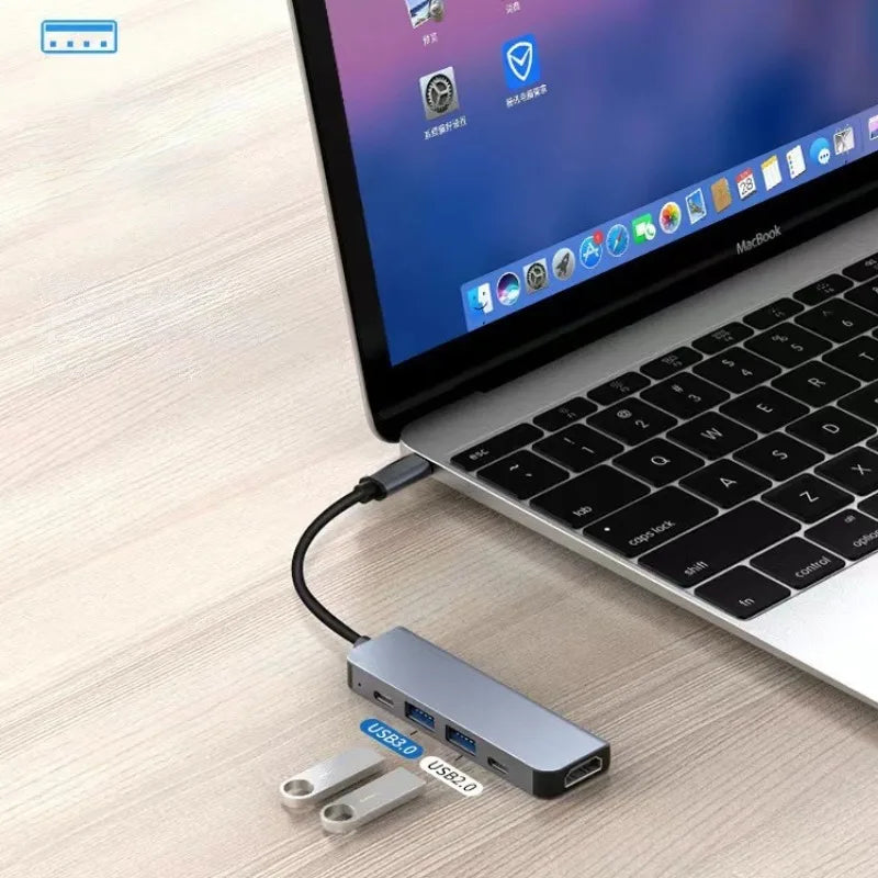 Hub USB-C 6 en 1 avec HDMI 4K