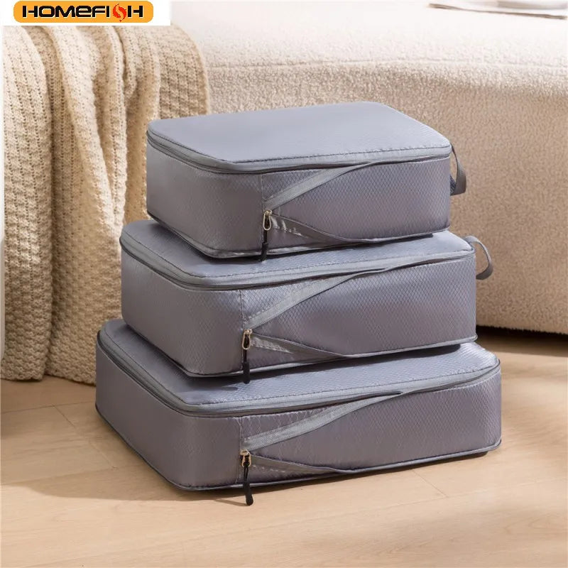 Sacs de rangement compressibles pour valise (lot de 3)