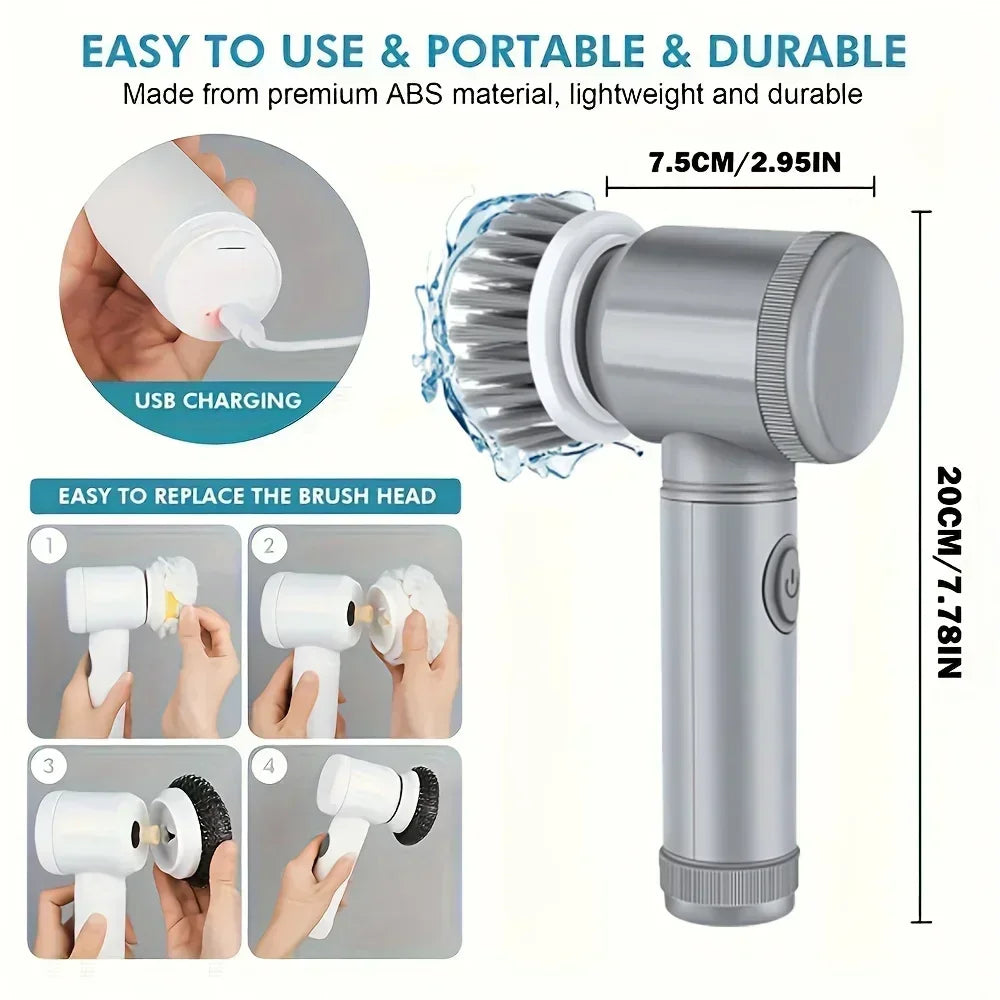 Brosse de nettoyage électrique rotative
