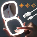 Miroir de maquillage LED double face