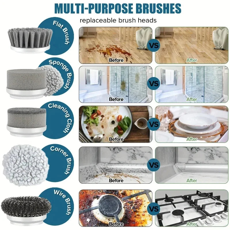 Brosse de nettoyage électrique rotative