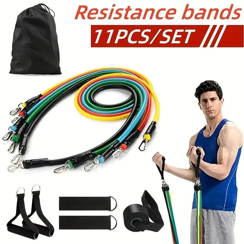 Kit de bandes de résistance avec poignées (11 pièces)