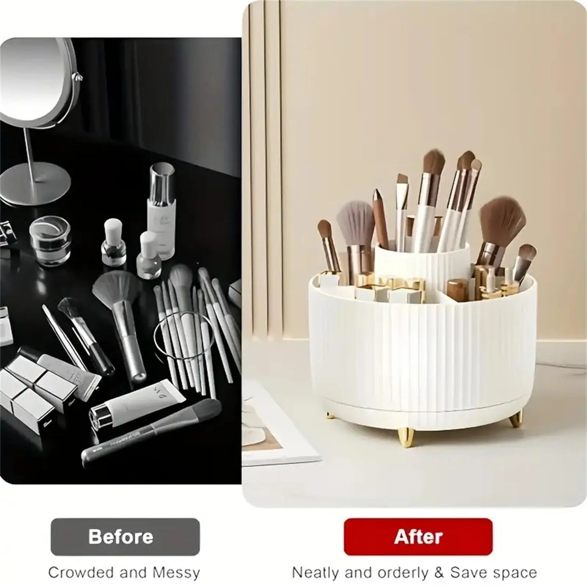 Organiseur rotatif pour maquillage