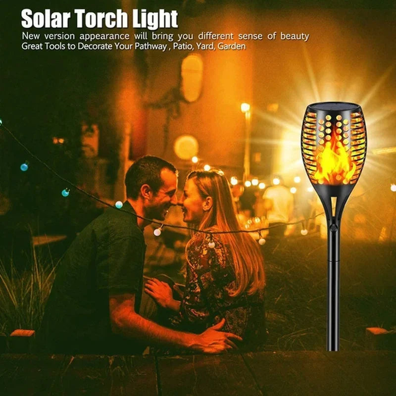 Torches solaires effet flamme (lot de 2)