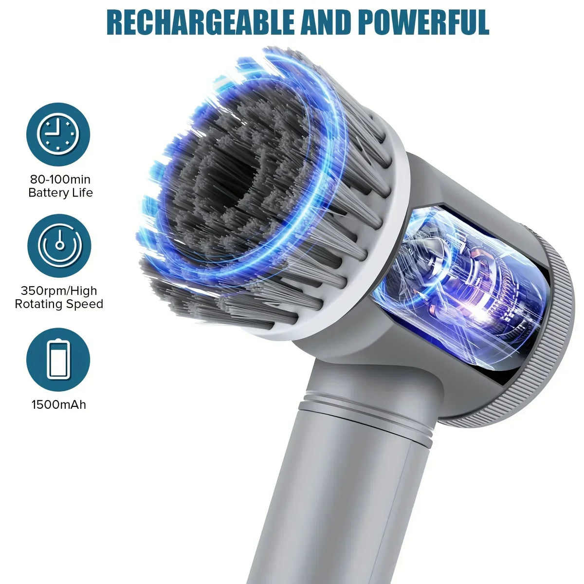Brosse de nettoyage électrique rotative
