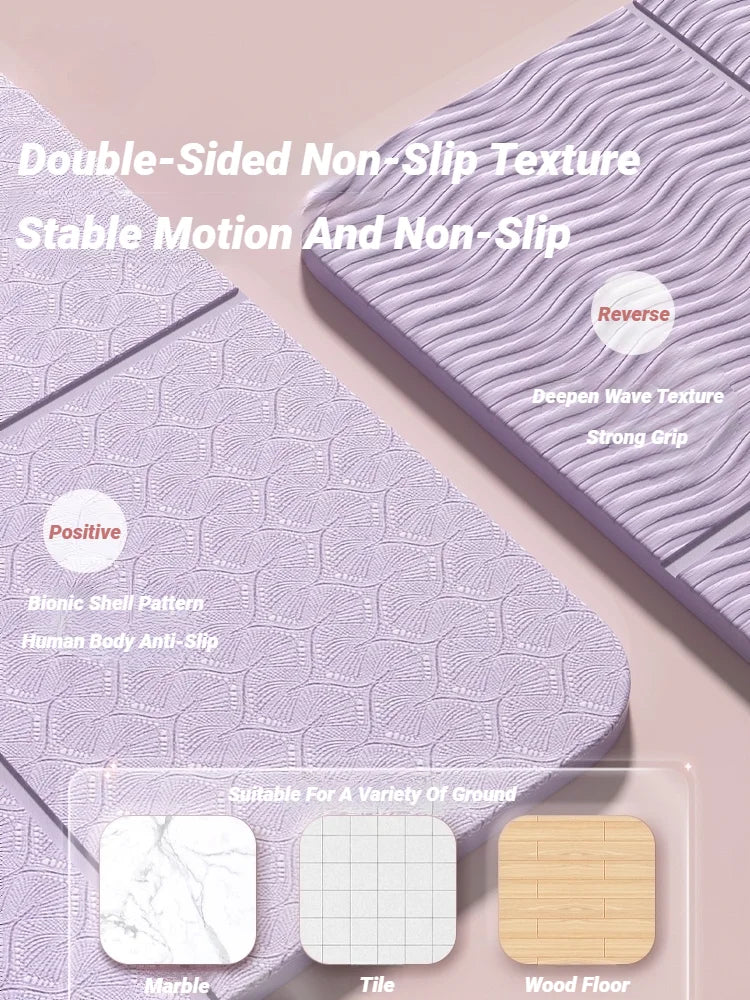 Tapis de yoga pliable antidérapant