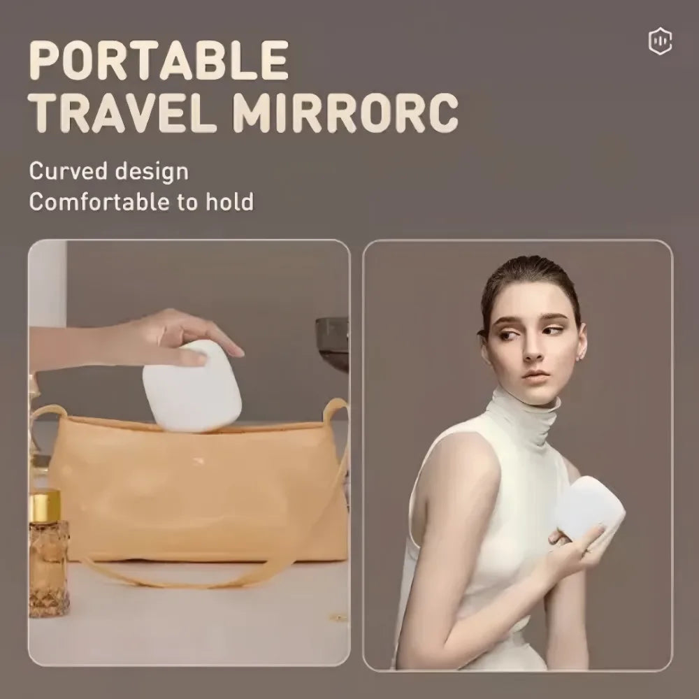 Miroir de maquillage LED double face