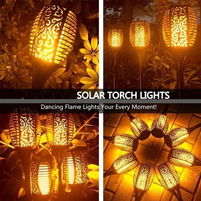 Torches solaires effet flamme (lot de 2)