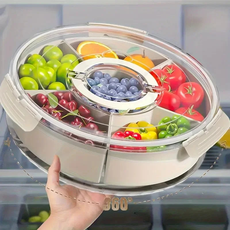 Plateau apéritif rotatif avec couvercle