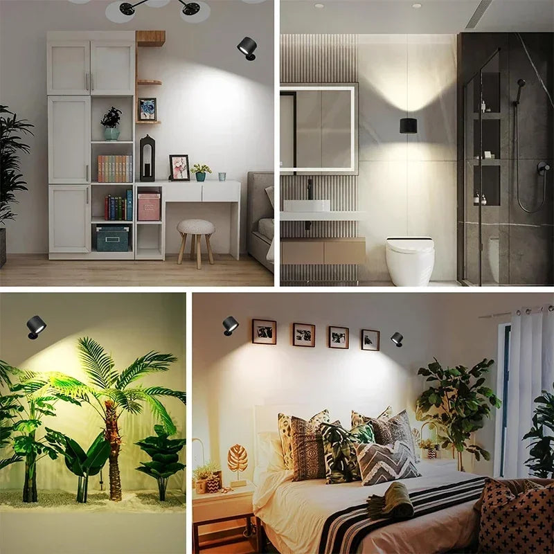 Applique murale LED sans fil double tête