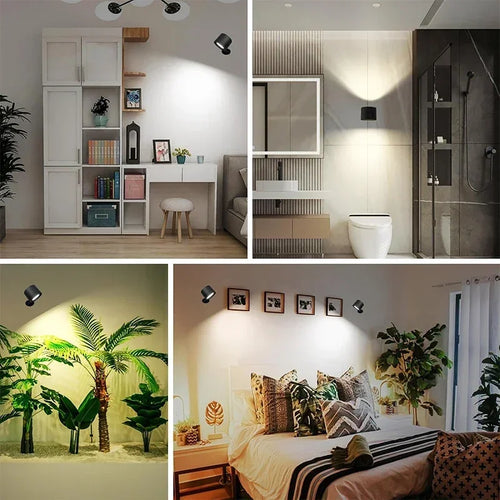 Applique murale LED sans fil double tête