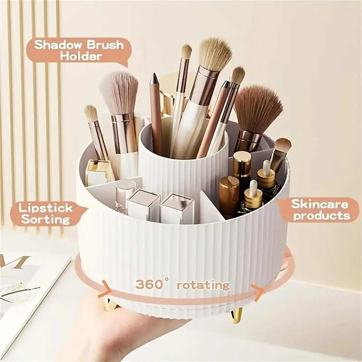 Organiseur rotatif pour maquillage