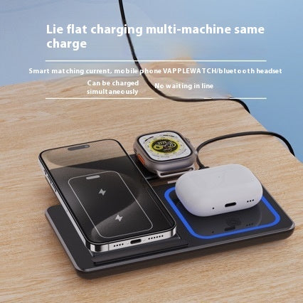 Station de charge sans fil 3 en 1 pliable